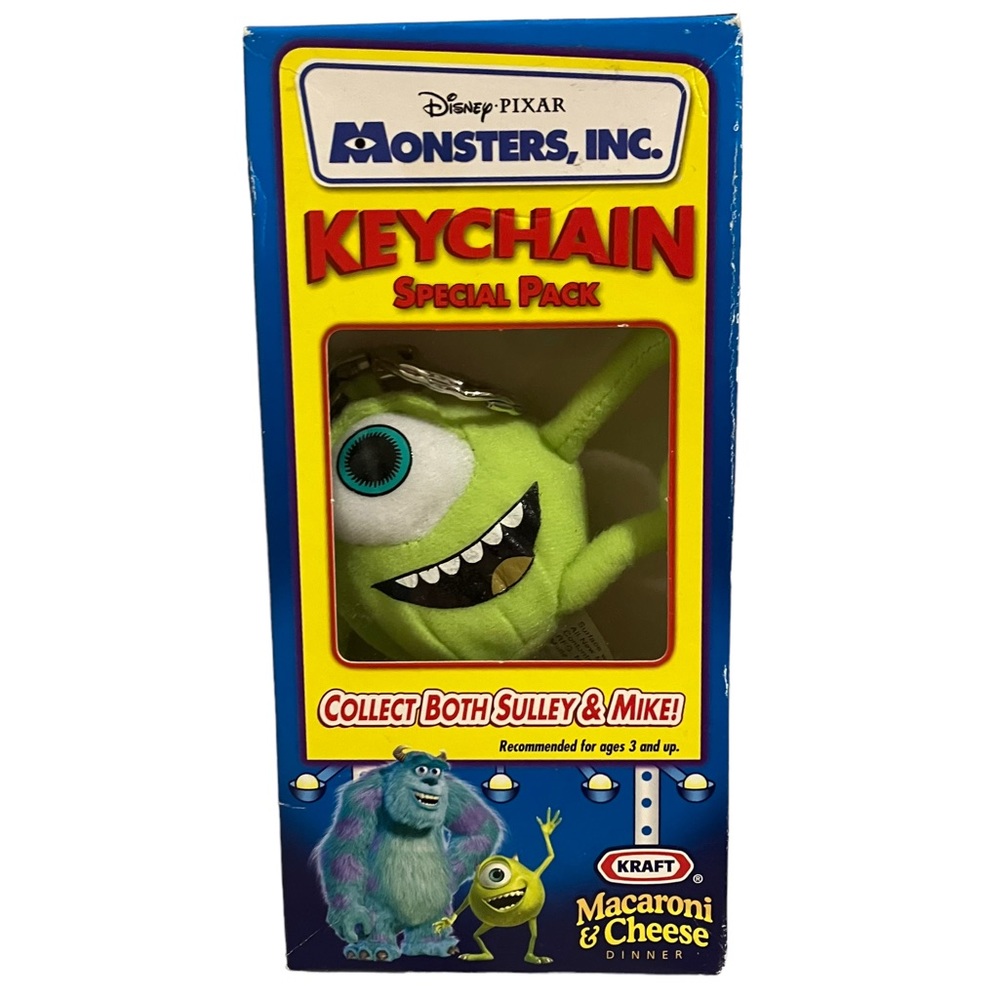 Vintage Monsters Inc Kraft Macaroni & Cheese Keychain Special NIB Disney Pixar